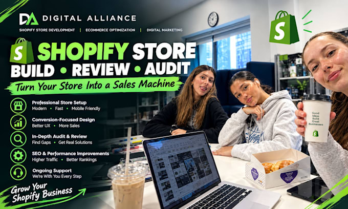 build shopify store or professionally review and audit shopify increase sales