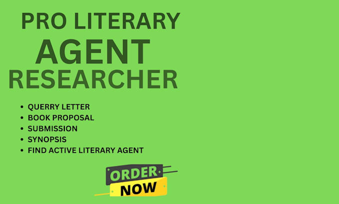 be your literary agent for book publishing
