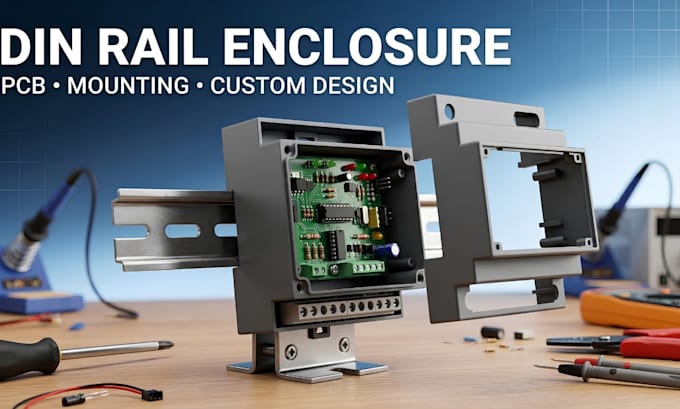 design custom din rail enclosure for pcb and electronics devices
