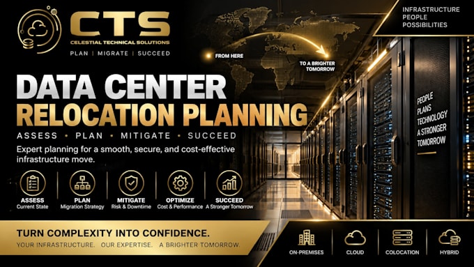 make professional data center relocation and migration plan