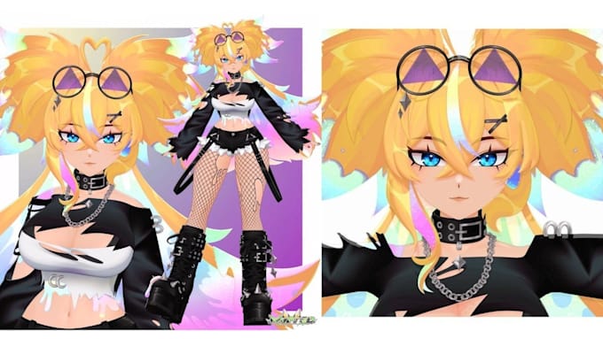 vtuber model, live 2d vtuber model, vtuber model and rigging for streaming