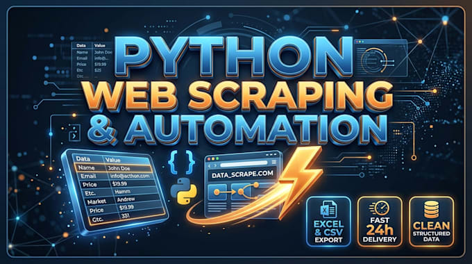 write custom python scripts for automation and web scraping