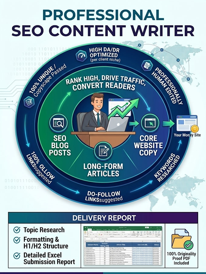 do SEO blog writing, article writing, website content