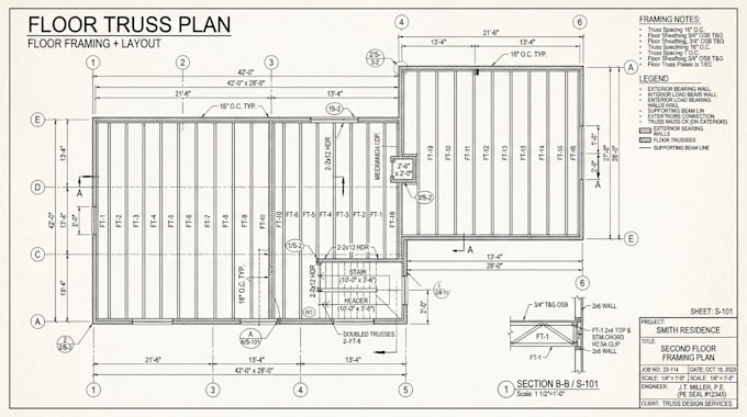 design floor trusses and structural floor framing layouts