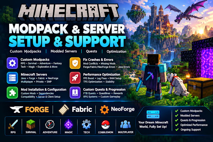 fix minecraft modpack server setup forge fabric neoforge mod quests optimization