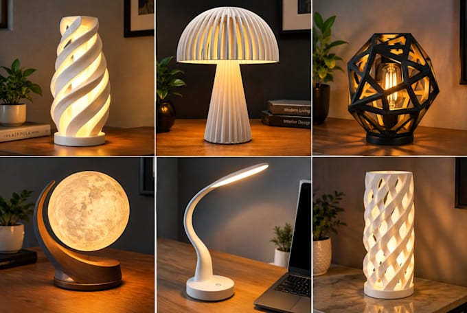 create custom 3d lamp designs with photorealistic renders