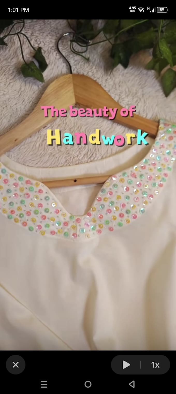 do beautiful custom hand embroidery on clothes