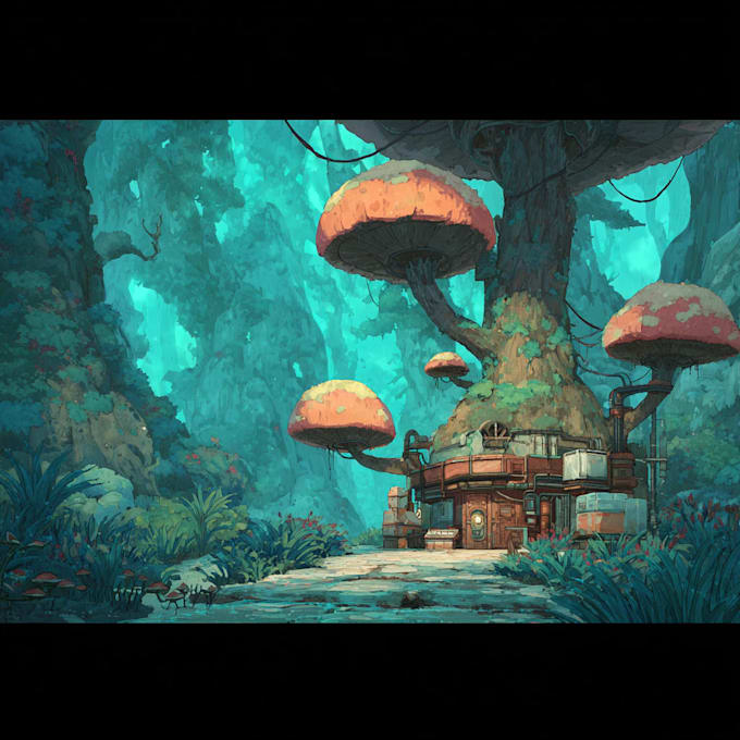 create 2d game environment concept art and illustration