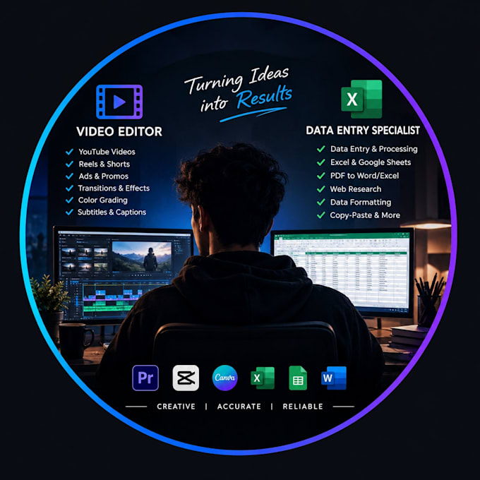 edit video and do data entry