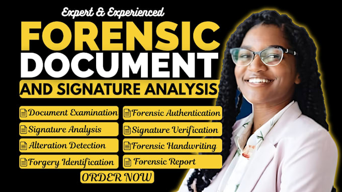 do forensic document, signature and handwriting analysis