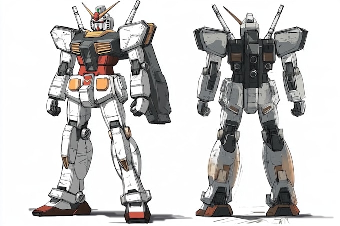 make character illustration and robot art