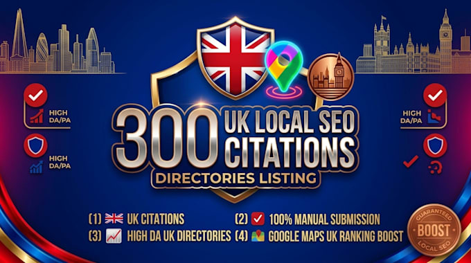 do 300 UK local SEO citations and directories