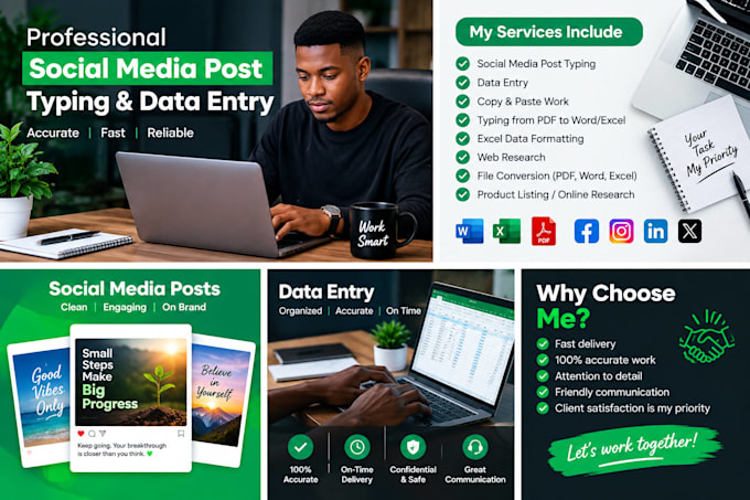 do typing and  data entry
