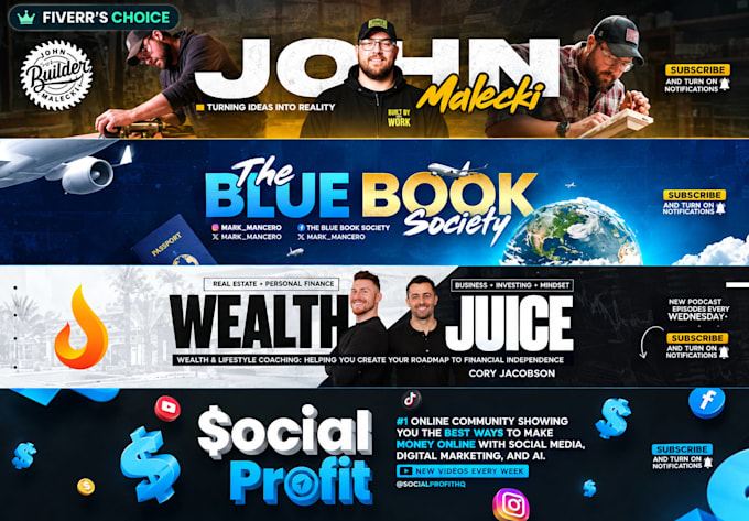 design youtube logo and banner