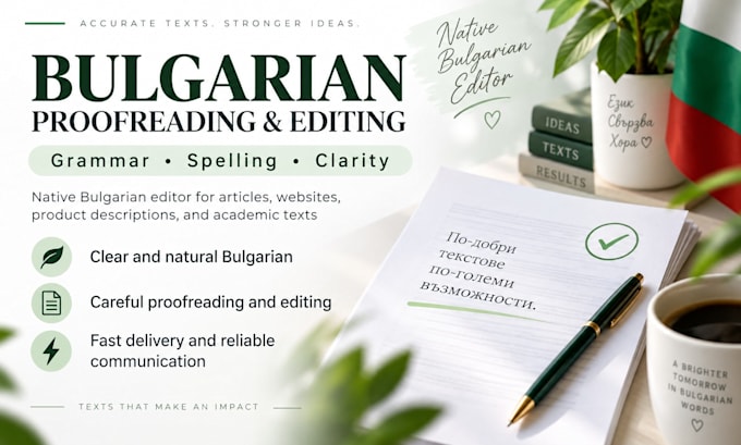 proofread and edit bulgarian text