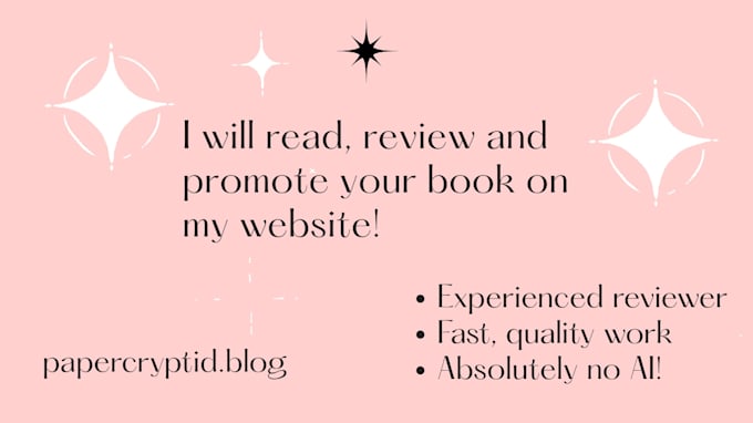 review and promote your book on my website