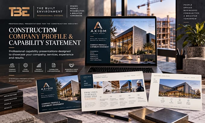 design a professional construction company profile or capability statement