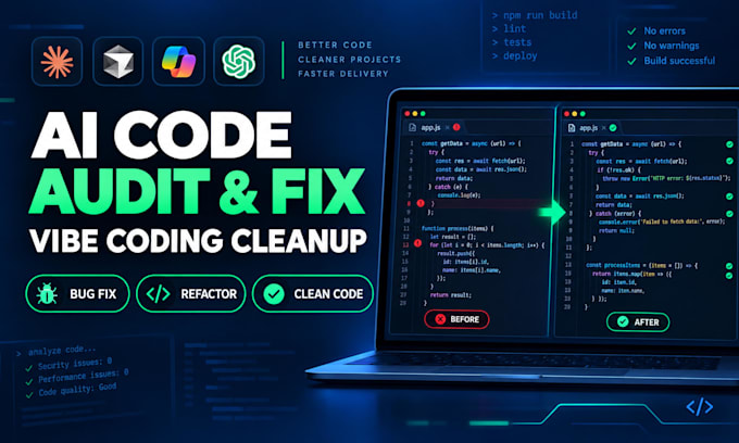 audit, fix and clean up your ai generated code and vibe coded project