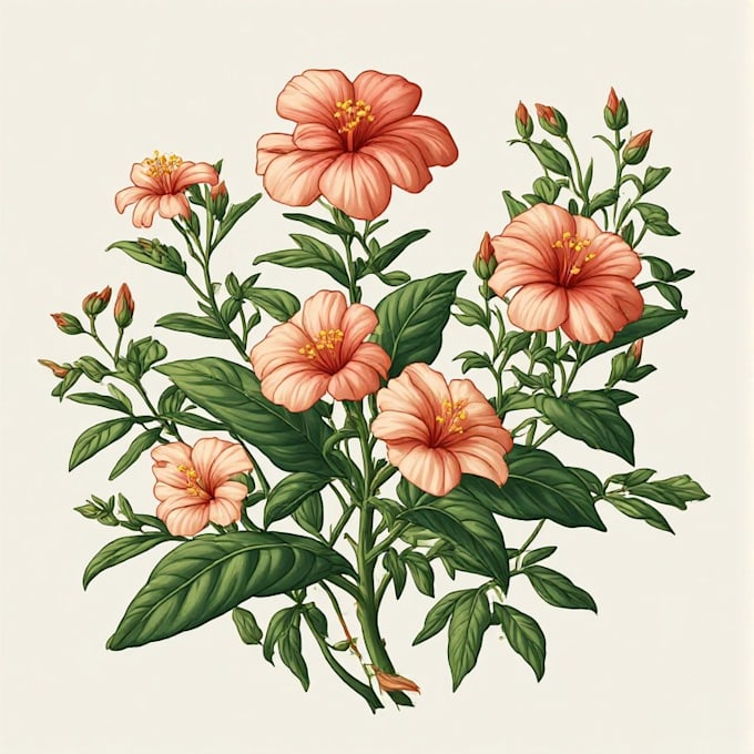 draw hand drawn botanical line art for tattoo, packaging