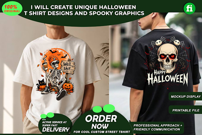 create unique halloween t shirt designs and spooky graphics