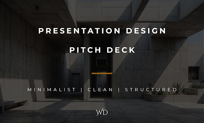 design a clean architecture pitch deck and presentation