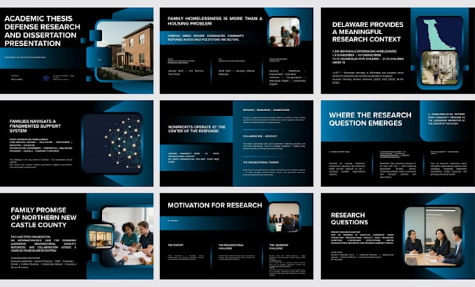 design academic thesis defense, research and dissertation presentation