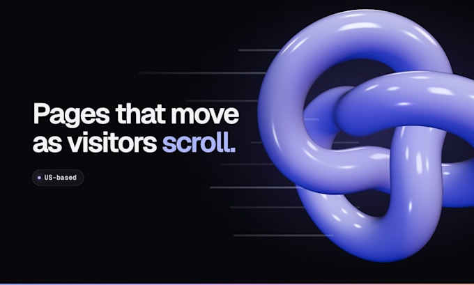 design a 3d animated website with interactive scroll and motion effects