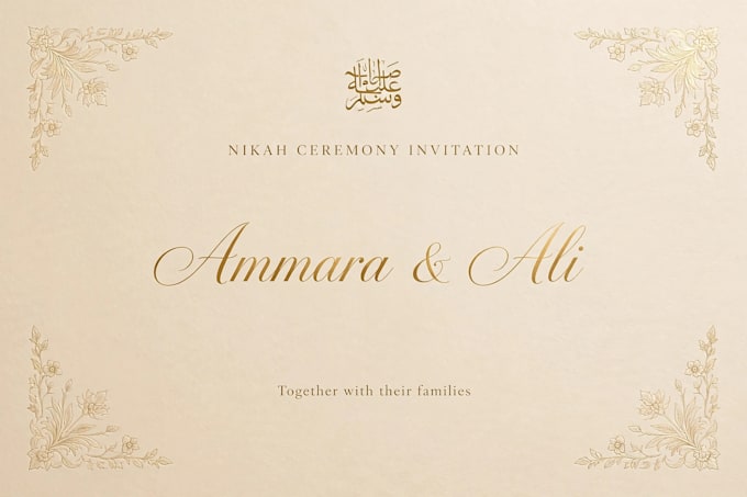 design luxury royal wedding invitation
