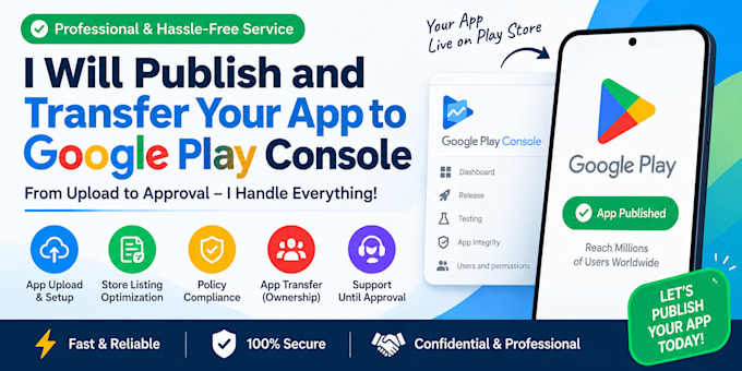 publish and transfer app to google play console