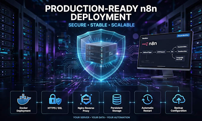 install self hosted n8n on your vps with SSL and docker