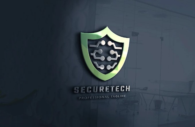 design crypto, cyber security, software, tech, technology logo