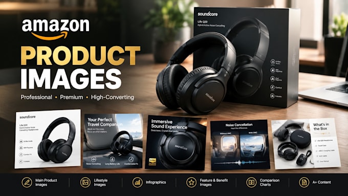 design amazon listing images and a content