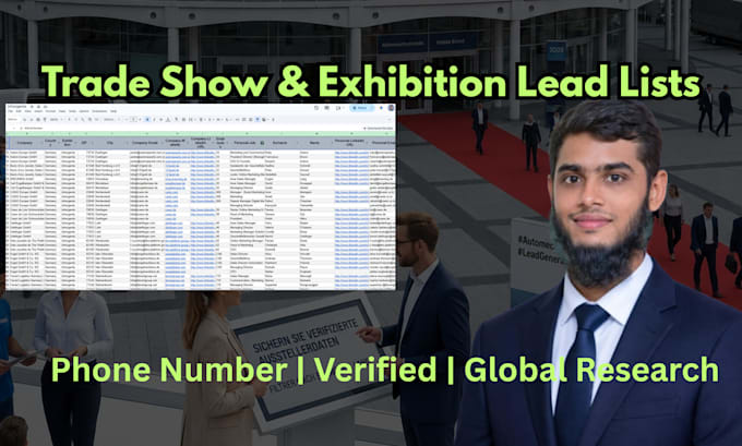 research and build verified trade shows, trade fair exhibition leads