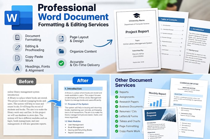 format and edit microsoft word documents