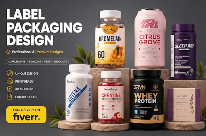 do professional custom product label and packaging label design