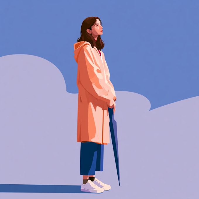 design a professional flat character for your project