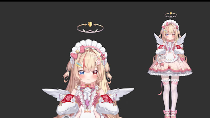 draw and rig live2d model, 2d vtuber model, live 2d model vtuber rigging