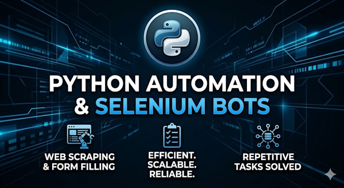 build custom python automation scripts and selenium bots