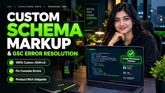 code custom json ld schema markup and fix search console errors