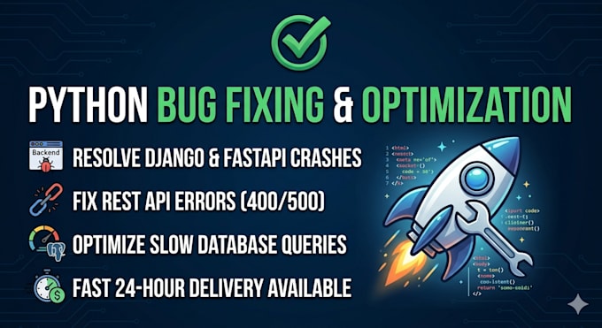 fix python django fastapi bugs and optimize databases