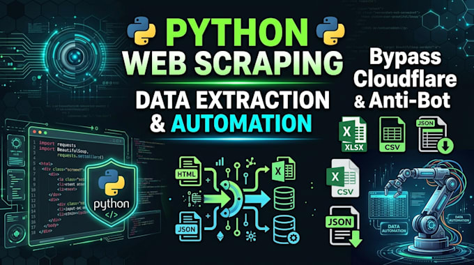 build python web scraper and automation script