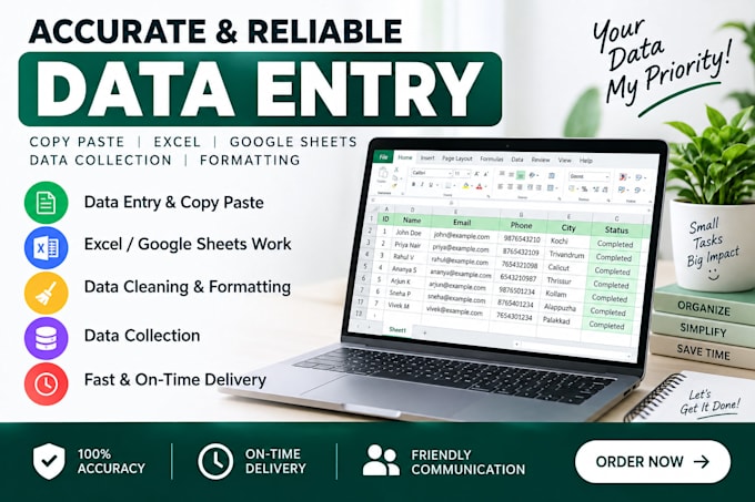 data entry for datas