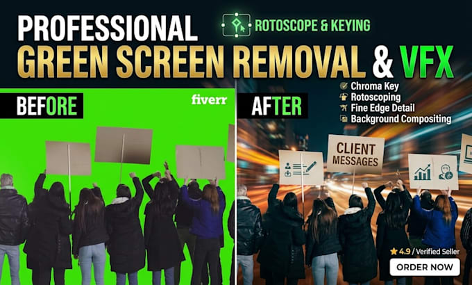 do green screen removal rotoscoping chroma keying and vfx