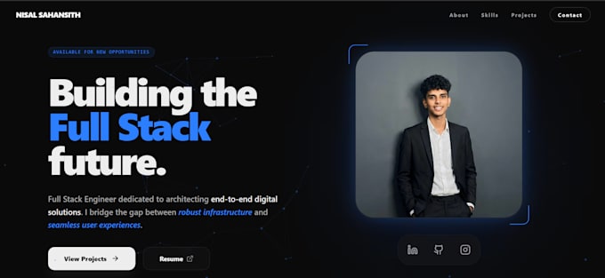 do a modern responsive portfolio website