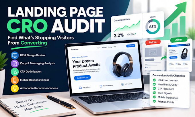 audit and optimize your landing page for higher conversions