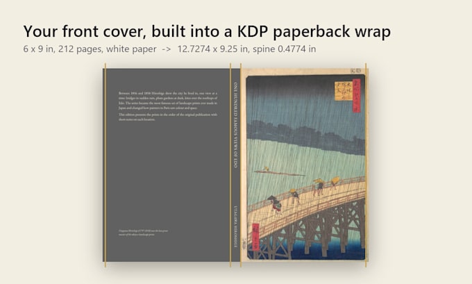 turn your ebook cover into a print ready amazon KDP paperback cover
