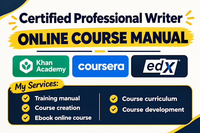 write course lessons, training materials, worksheets and quizzes