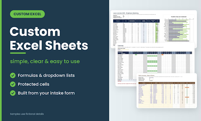 create a simple and clear custom excel spreadsheet or template
