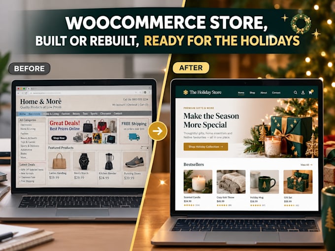 build or redesign your woocommerce website before the holidays