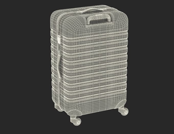 design custom hard shell smart luggage product with 3d model